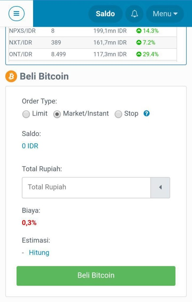 Panduan Cara Membeli dan Menjual Bitcoin via Indodax 4
