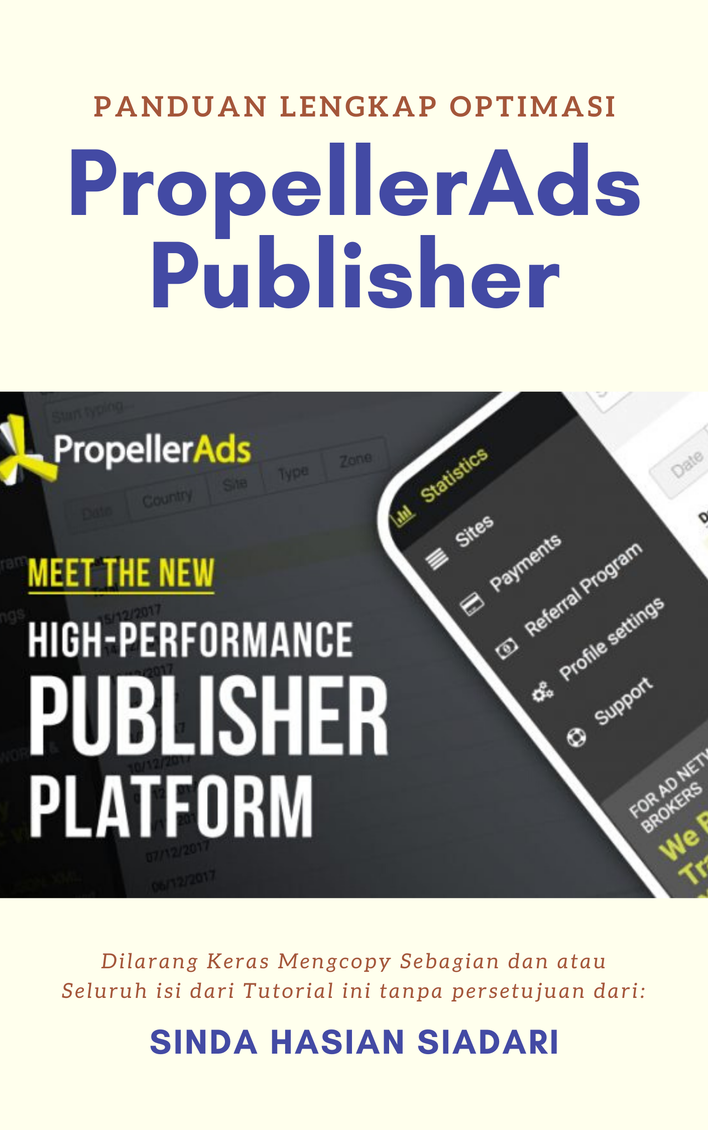 Panduan Lengkap Cara Mendaftar Publisher PropellerAds dan Optimasi PropellerAds Publisher - Cara Hasilkan Uang dari Propeller Ads Publisher