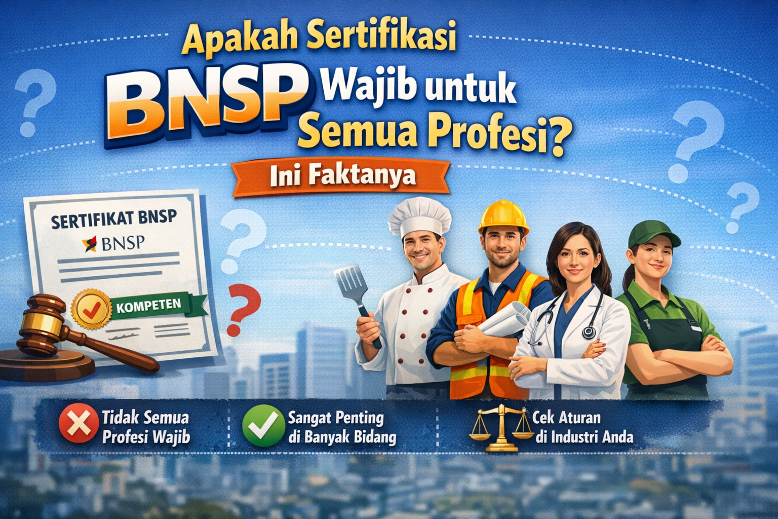 Apakah Sertifikasi BNSP Wajib untuk Semua Profesi? Ini Faktanya