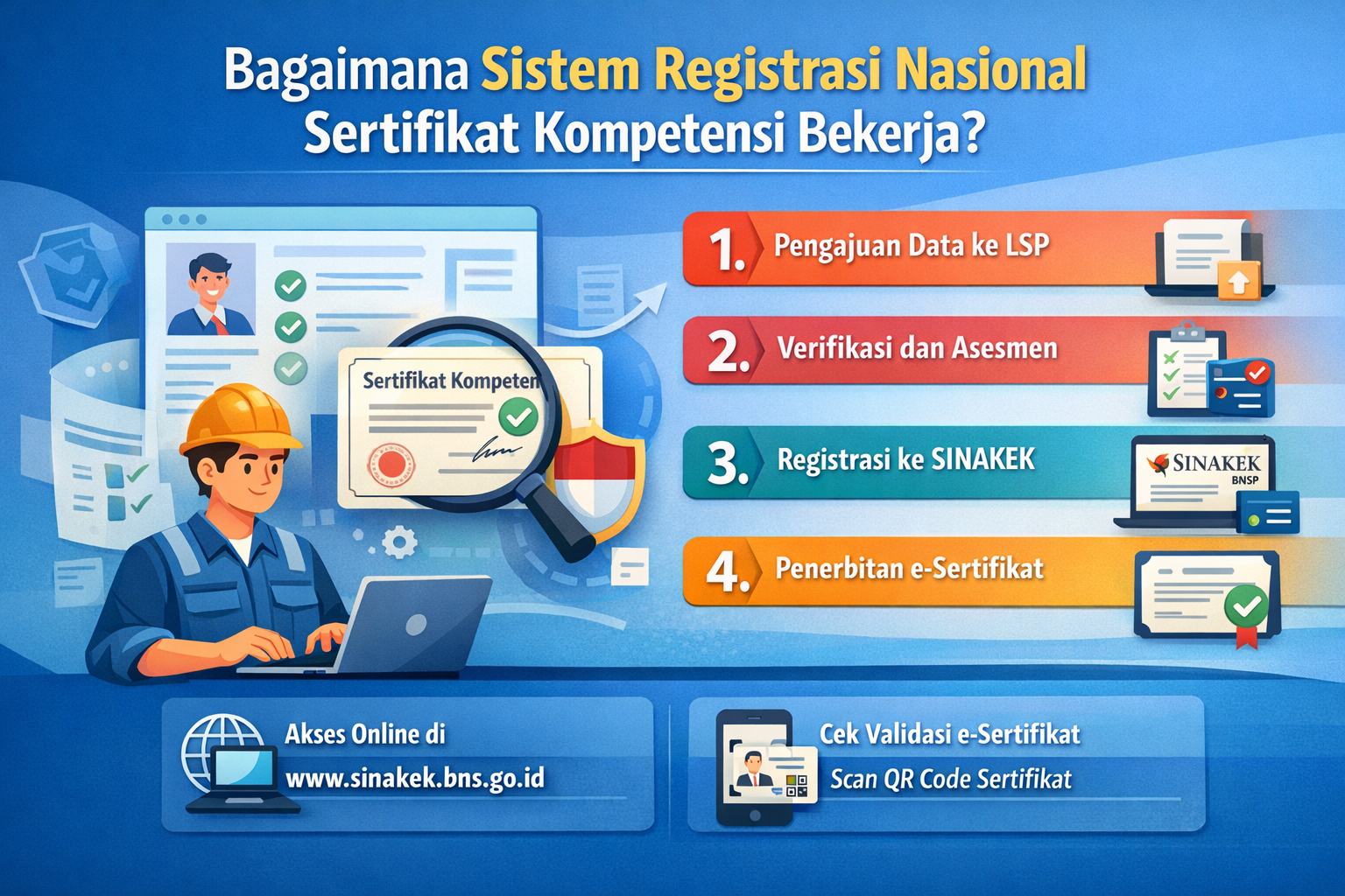 Bagaimana Sistem Registrasi Nasional Sertifikat Kompetensi Bekerja
