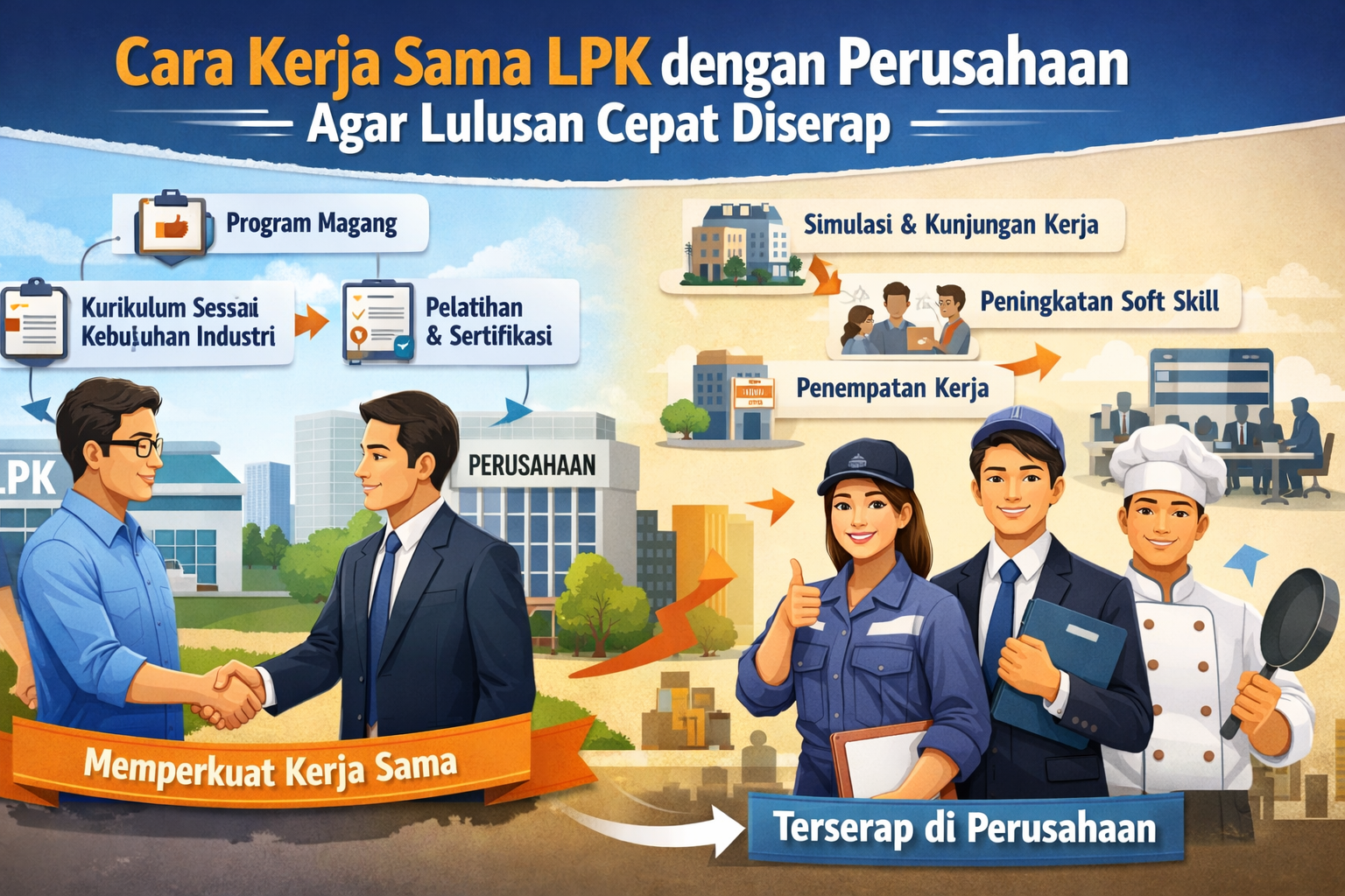 Cara Kerja Sama LPK dengan Perusahaan Agar Lulusan Cepat Diserap - Konsultan Pendirian LSP dan LPK Cara Kerja Sama LPK dengan Perusahaan Agar Lulusan Cepat Diserap