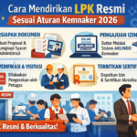Cara Mendirikan LPK Resmi Sesuai Aturan Kemnaker 2026 - Konsultan Pendirian LSP dan LPK Cara Mendirikan LPK Resmi Sesuai Aturan Kemnaker 2026