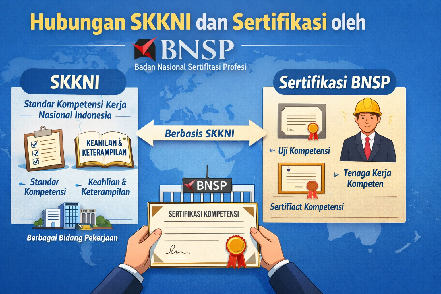 Hubungan SKKNI dan Sertifikasi oleh Badan Nasional Sertifikasi Profesi