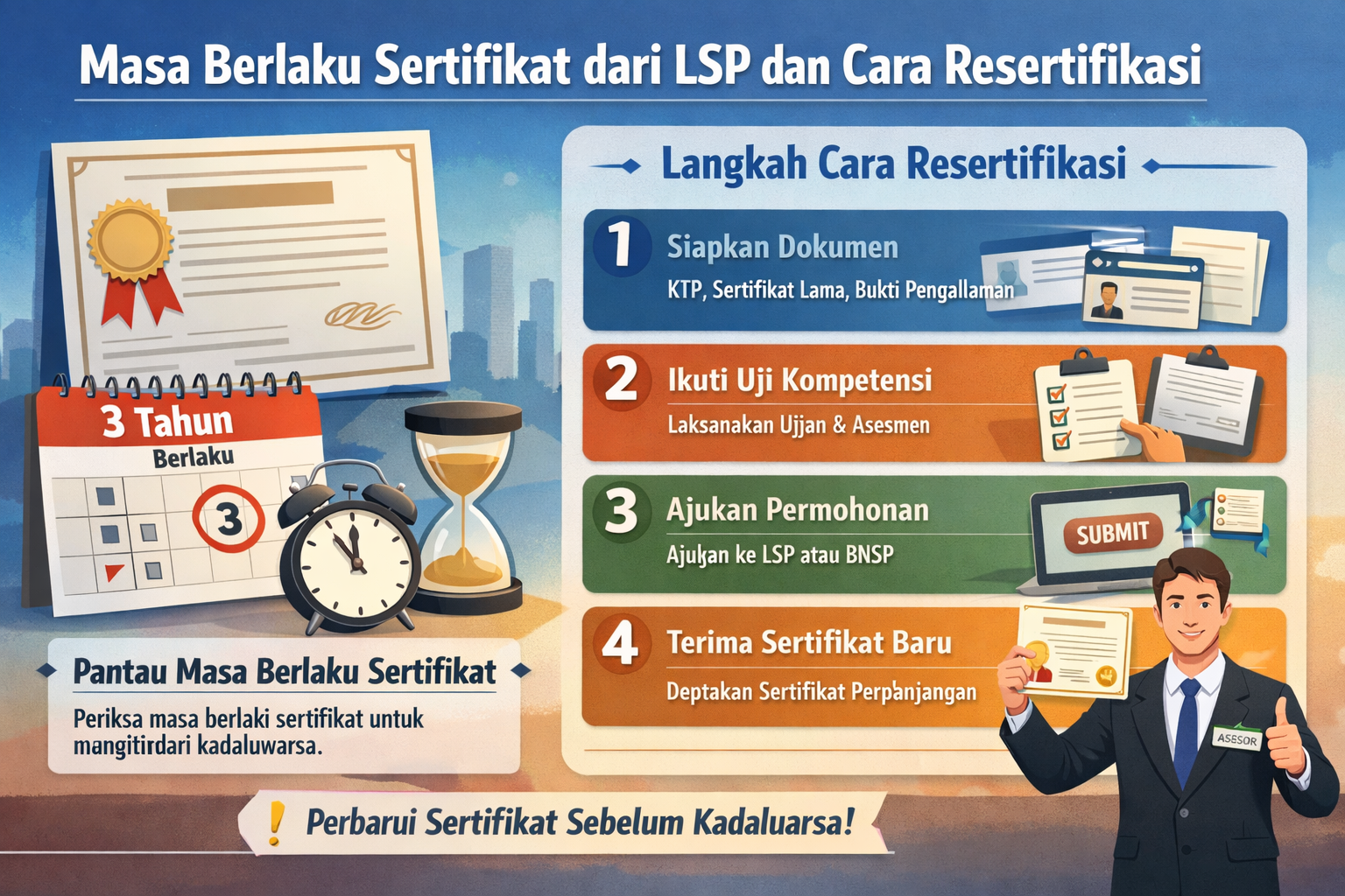 Masa Berlaku Sertifikat dari LSP dan Cara Resertifikasi