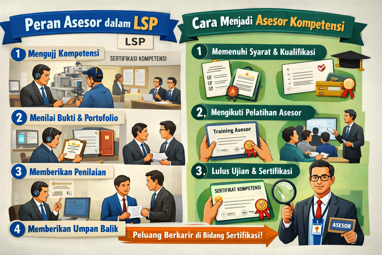 Peran dan Cara Menjadi Asesor Kompetensi dalam LSP
