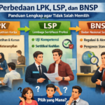 Perbedaan LPK LSP dan BNSP Panduan Lengkap agar Tidak Salah Memilih - Konsultan Pendirian LSP dan LPK Perbedaan LPK, LSP, dan BNSP Panduan Lengkap agar Tidak Salah Memilih