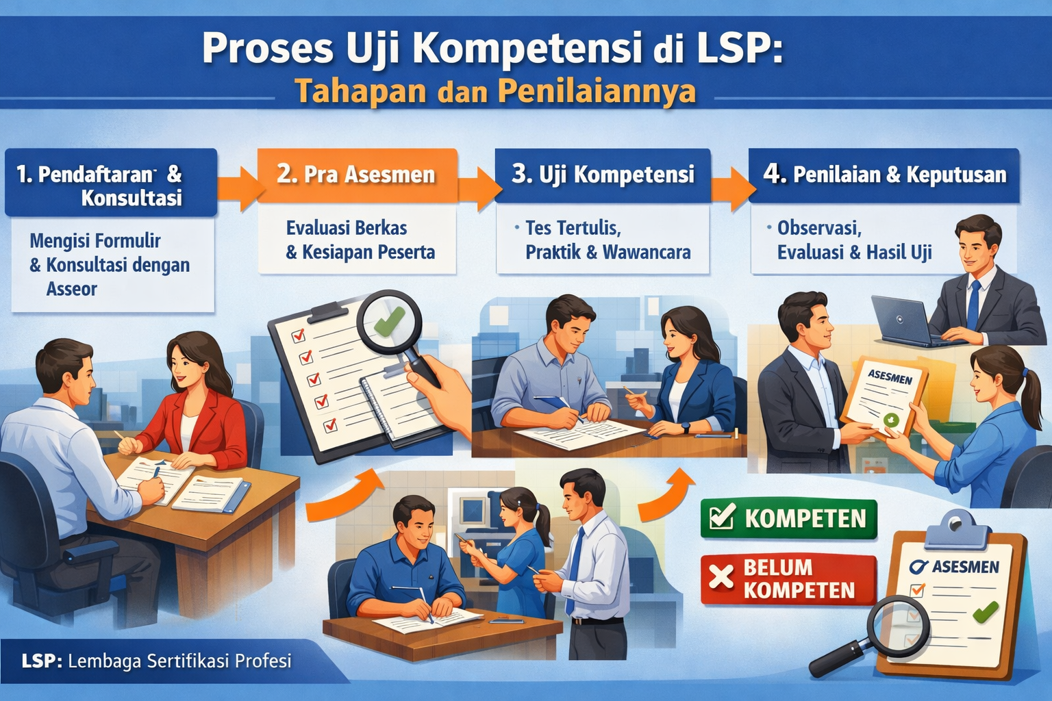 Proses Uji Kompetensi di LSP Tahapan dan Penilaiannya