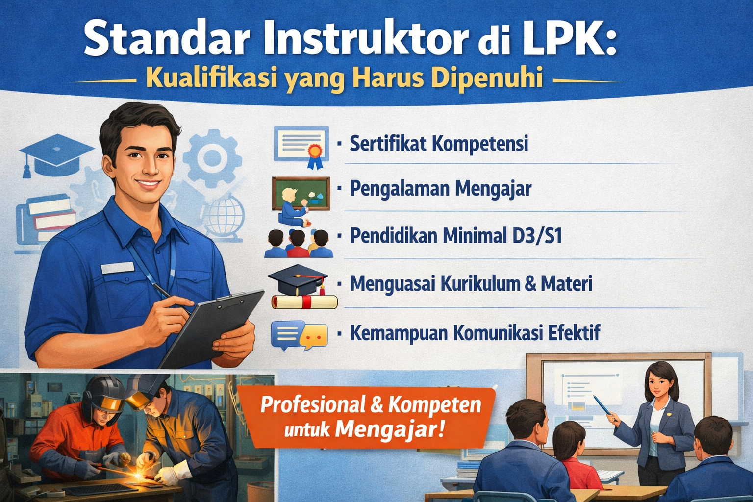 Standar Instruktur di LPK Kualifikasi yang Harus Dipenuhi - Konsultan Pendirian LSP dan LPK Standar Instruktur di LPK Kualifikasi yang Harus Dipenuhi