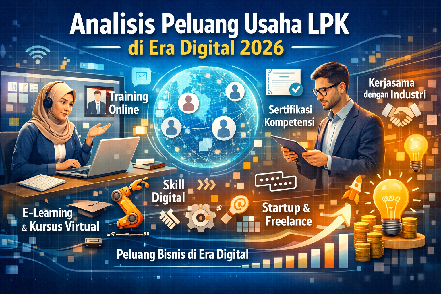Analisis Peluang Usaha LPK di Era Digital 2026 - Konsultan Pendirian LSP dan LPK Analisis Peluang Usaha LPK di Era Digital 2026