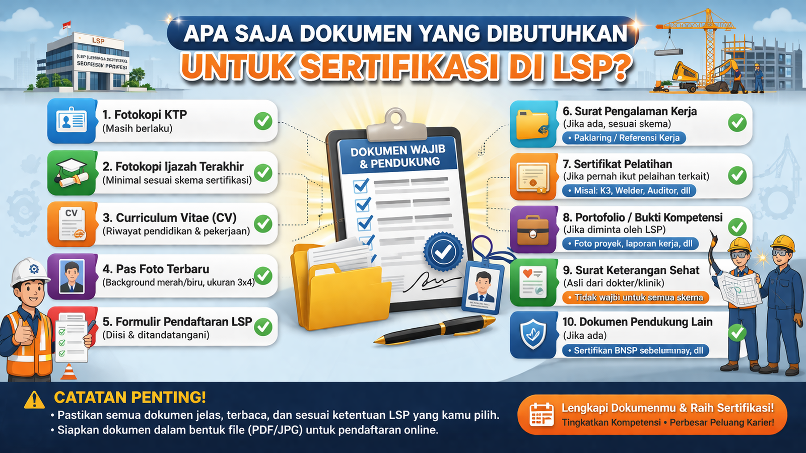 Dokumen yang Diperlukan untuk Sertifikasi di LSP