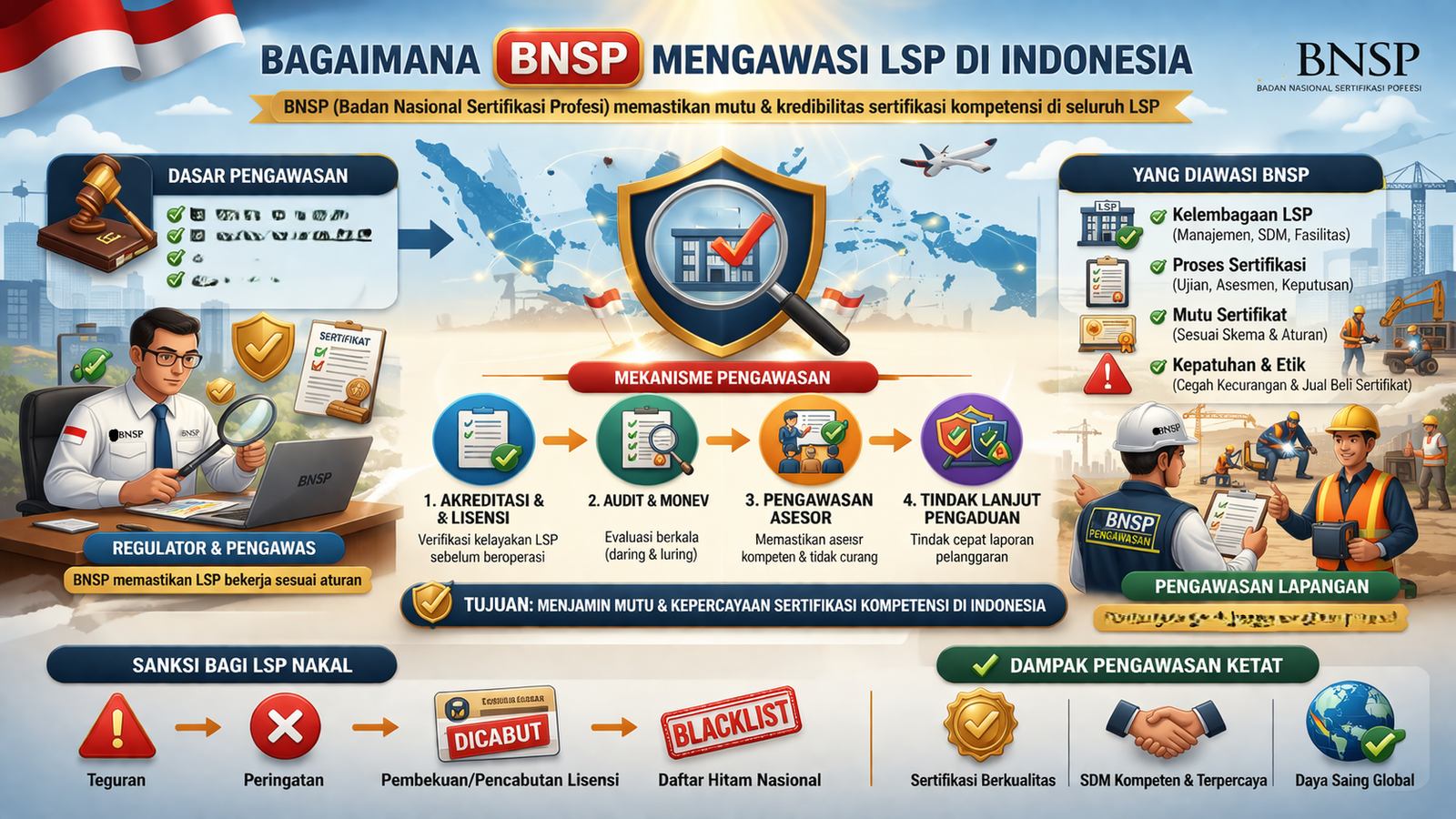 Bagaimana Badan Nasional Sertifikasi Profesi Mengawasi LSP di Indonesia