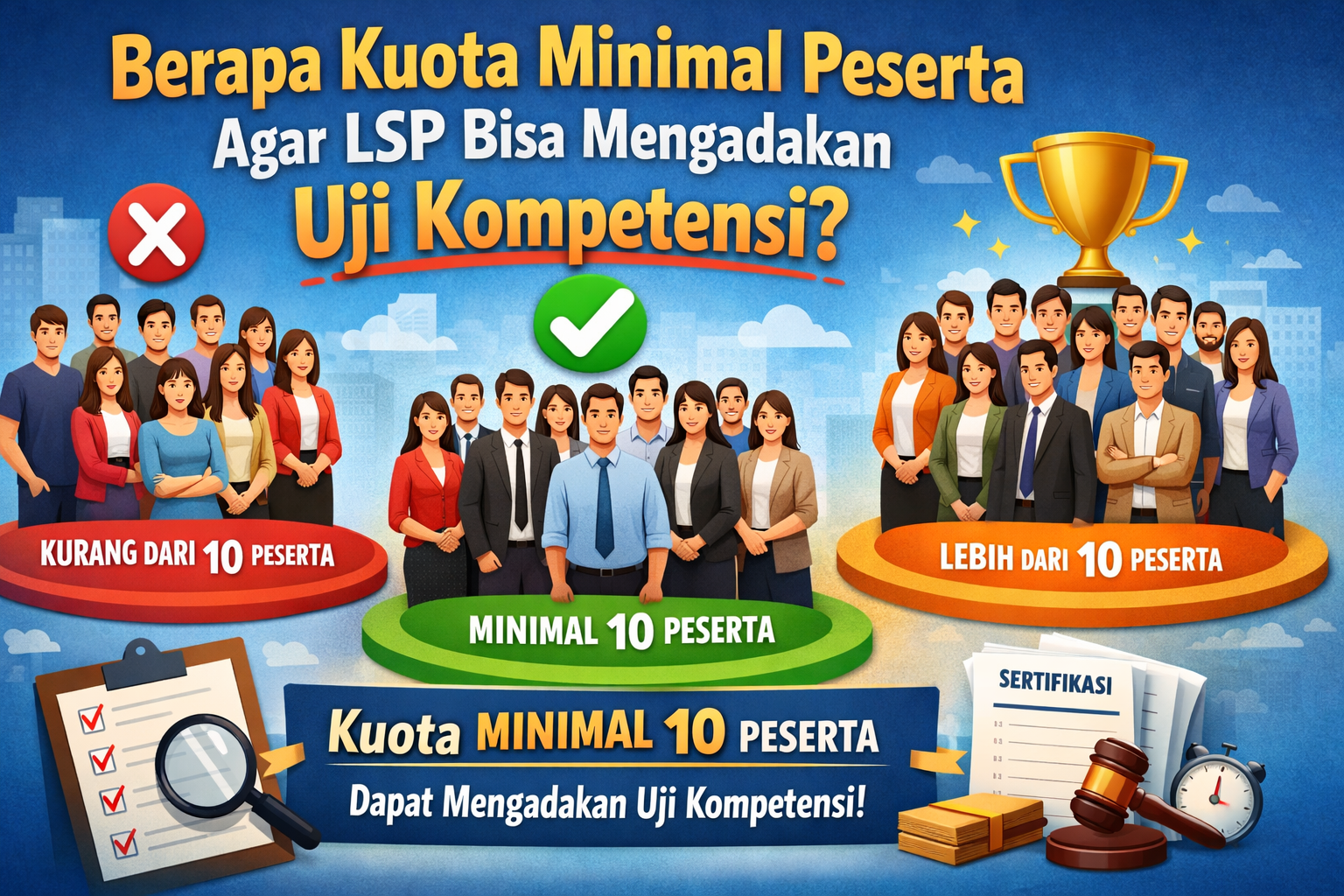 Berapa Kuota Minimal Peserta Agar LSP Bisa Mengadakan Uji Kompetensi?