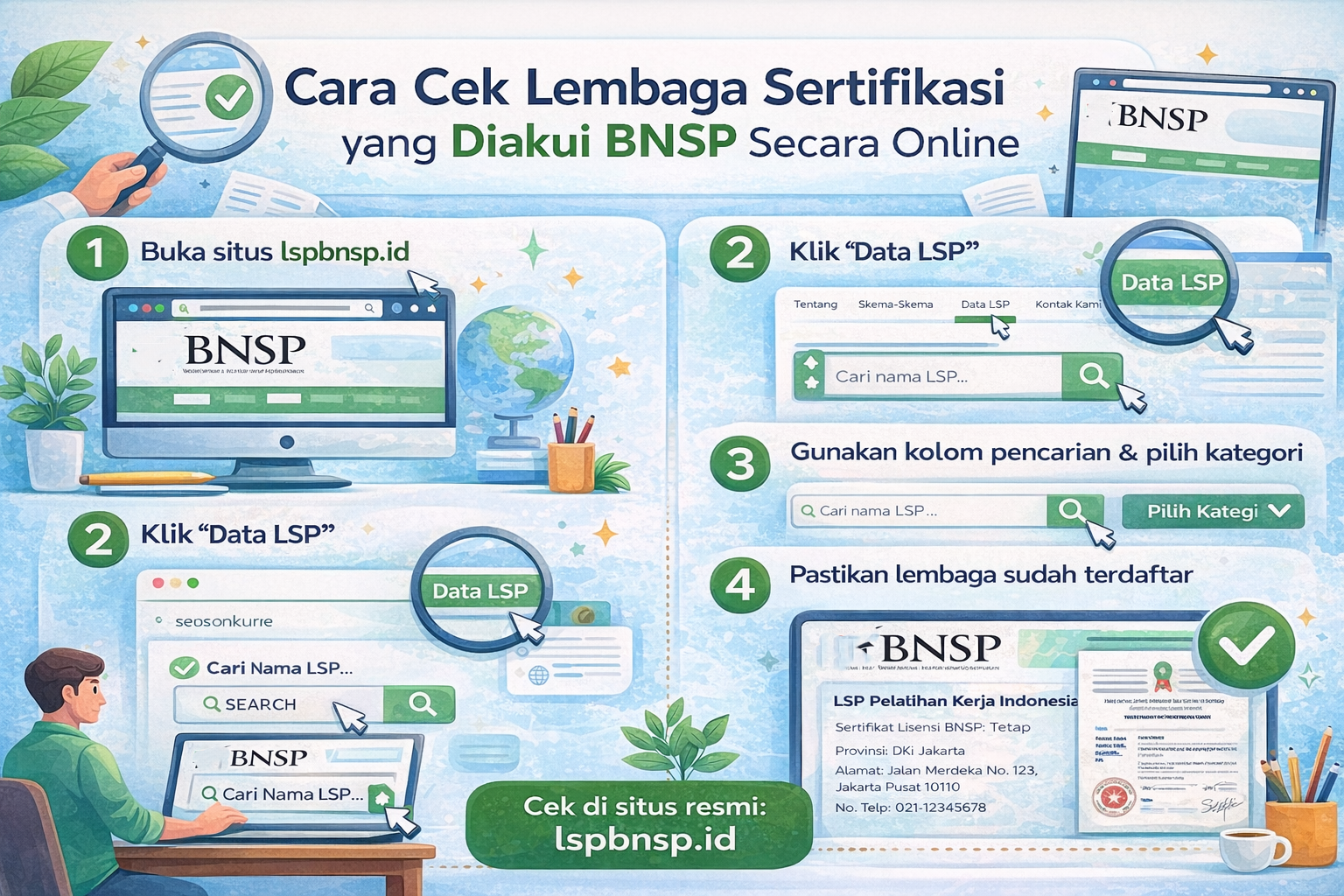 Cara Cek Lembaga Sertifikasi yang Diakui BNSP Secara Online