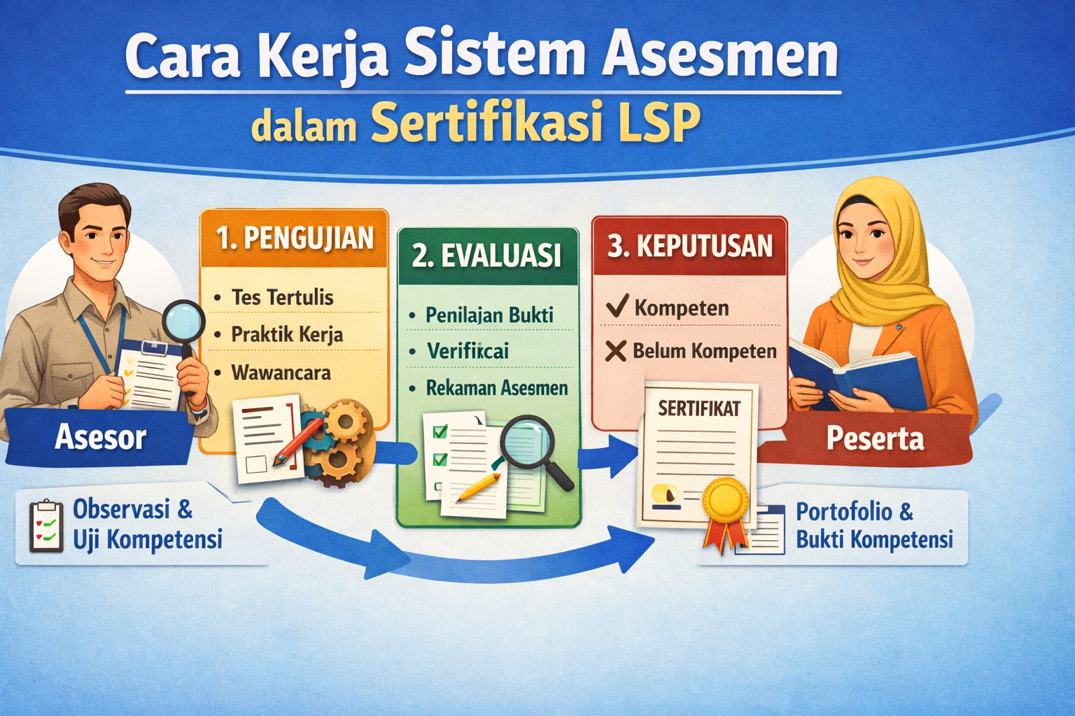 Cara Kerja Sistem Asesmen dalam Sertifikasi LSP