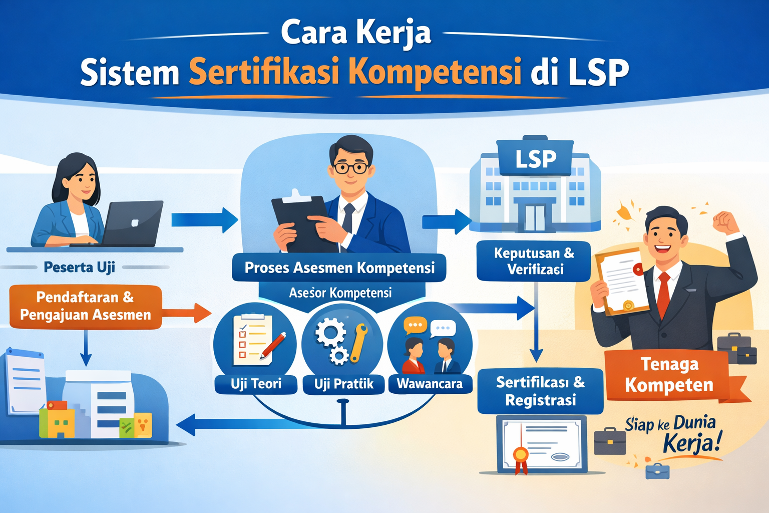 Cara Kerja Sistem Sertifikasi Kompetensi di LSP