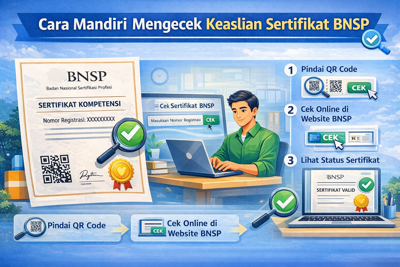 Cara Mandiri Mengecek Keaslian Sertifikat BNSP