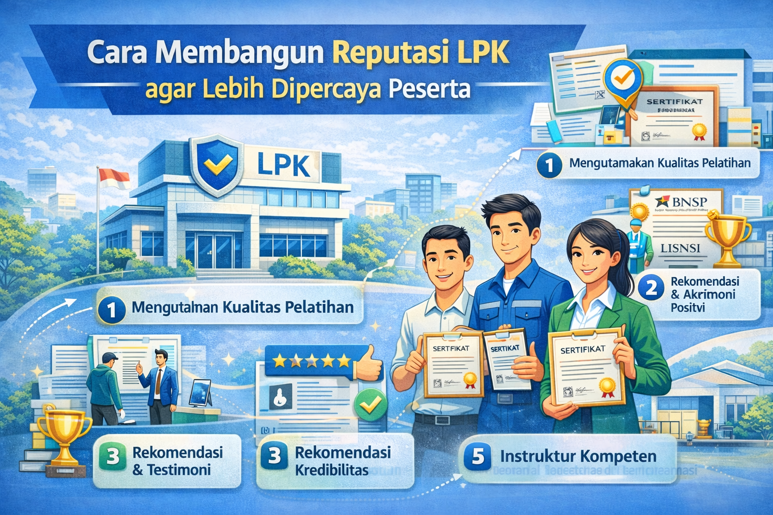 Cara Membangun Reputasi LPK Agar Lebih Dipercaya Peserta