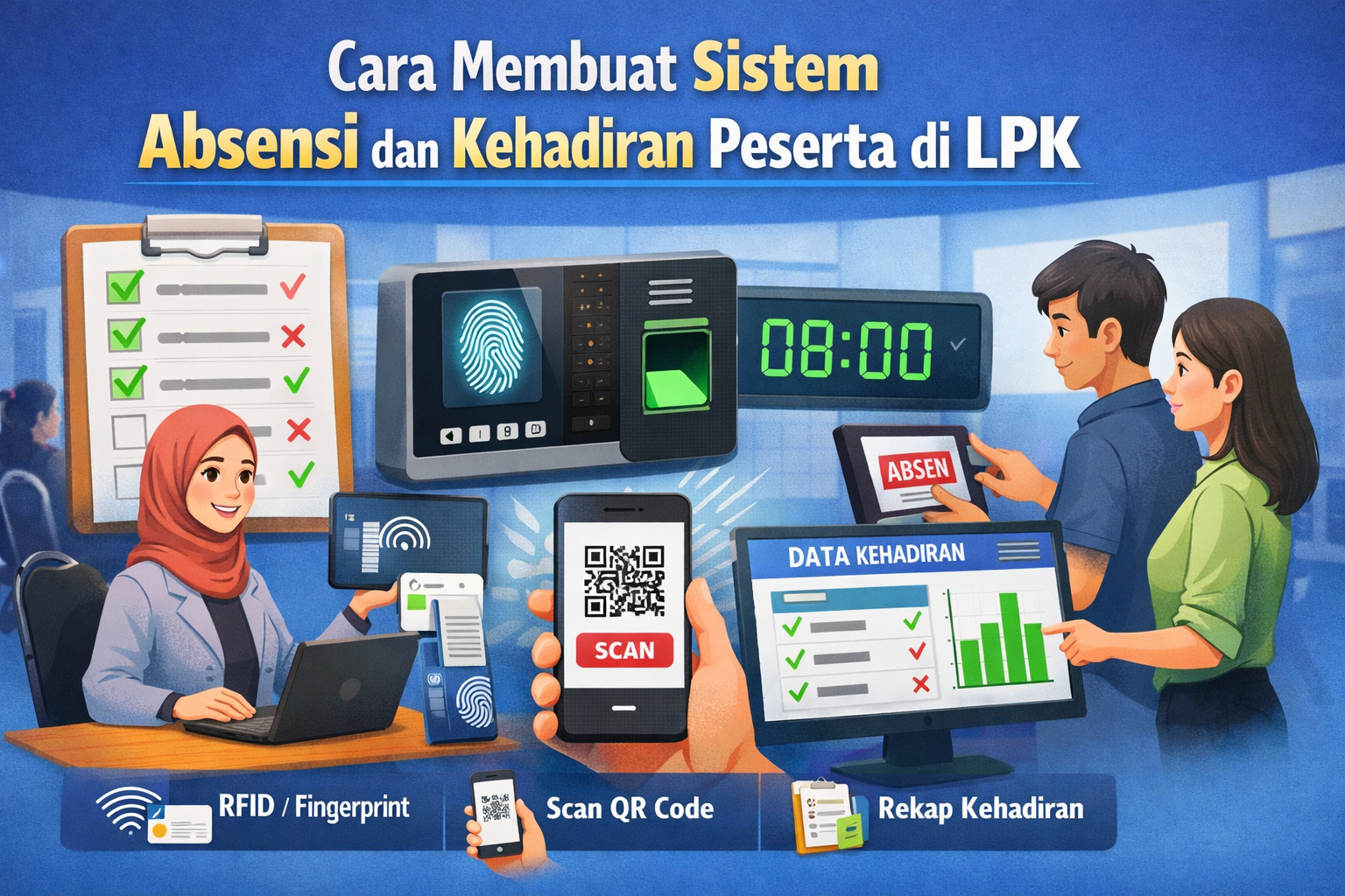 Cara Membuat Sistem Absensi dan Kehadiran Peserta di LPK