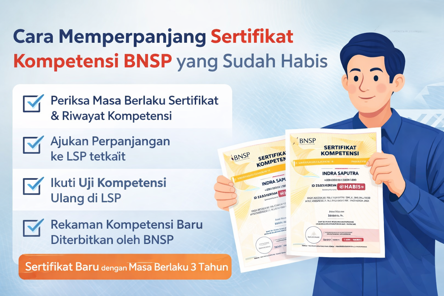 Cara Memperpanjang Sertifikat Kompetensi BNSP yang Sudah Habis