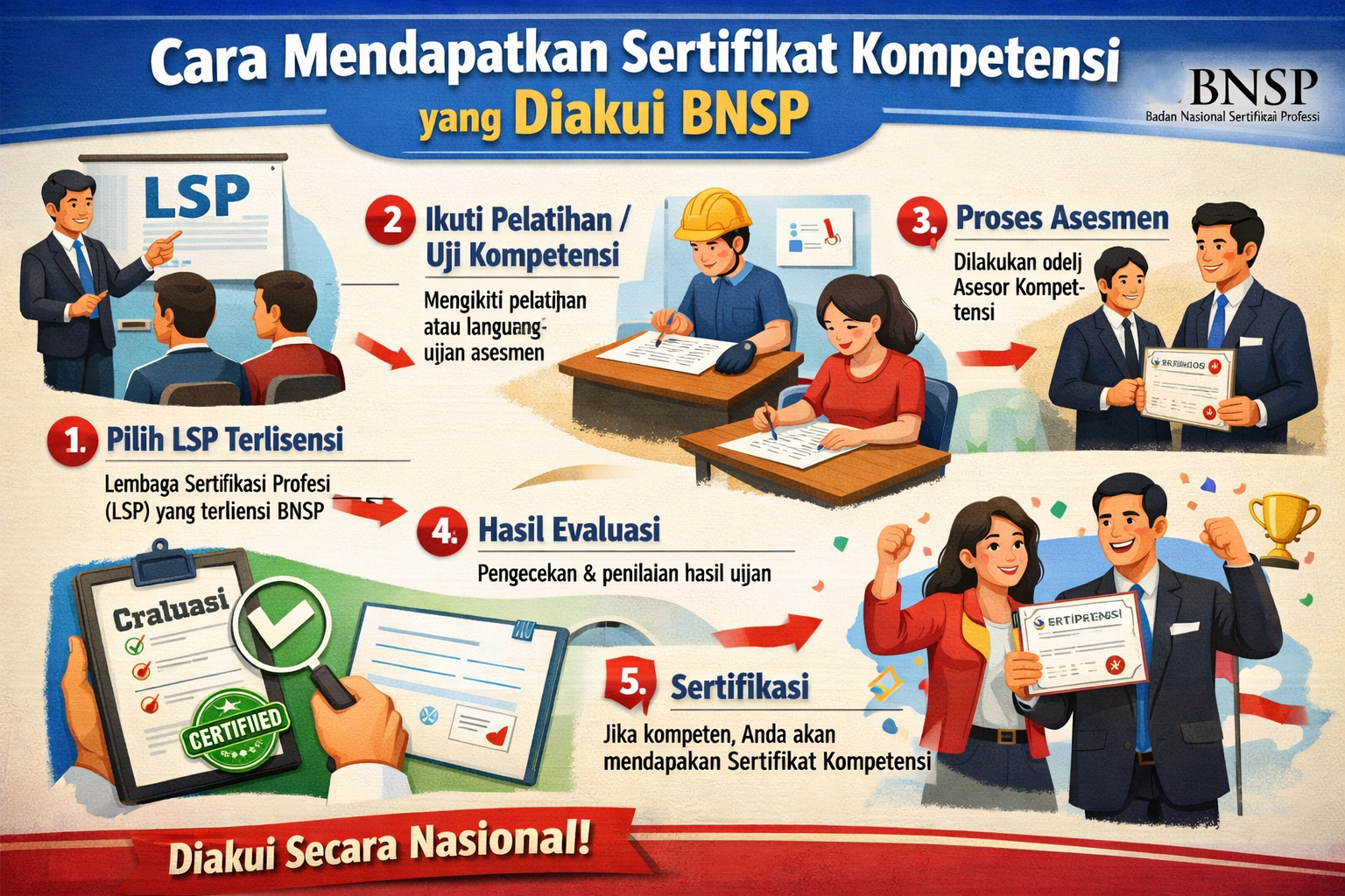 Cara Mendapatkan Sertifikat Kompetensi yang Diakui BNSP
