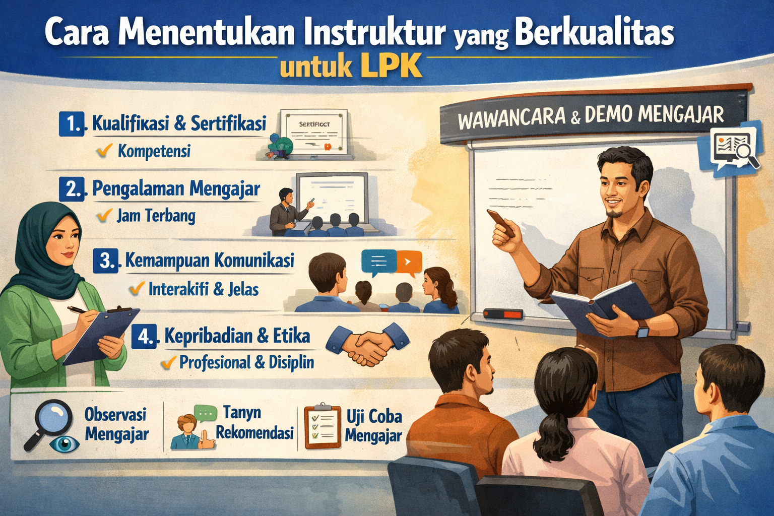Cara Menentukan Instruktur yang Berkualitas untuk LPK