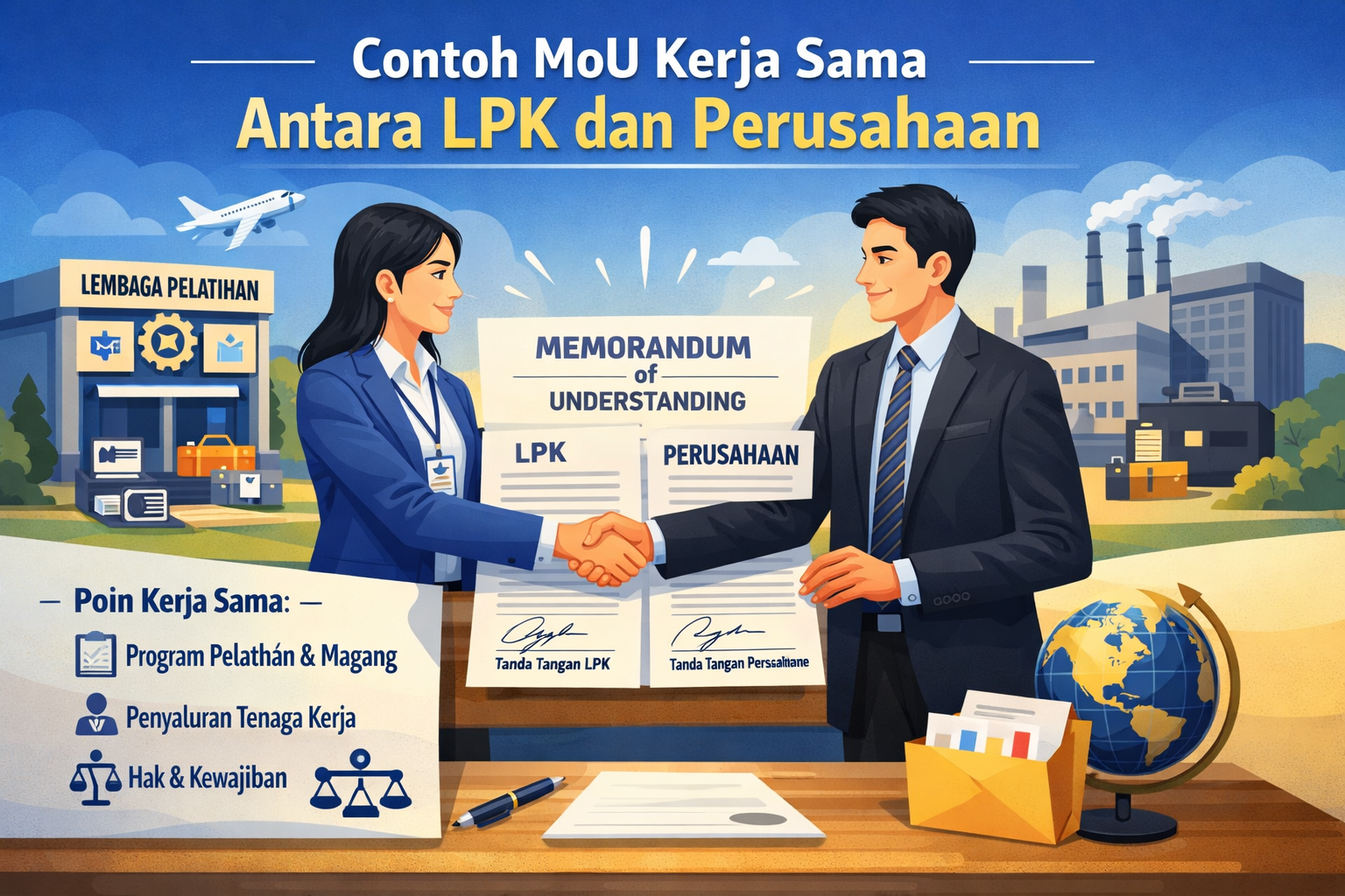 Contoh MOU Kerja Sama Antara LPK dan Perusahaanan