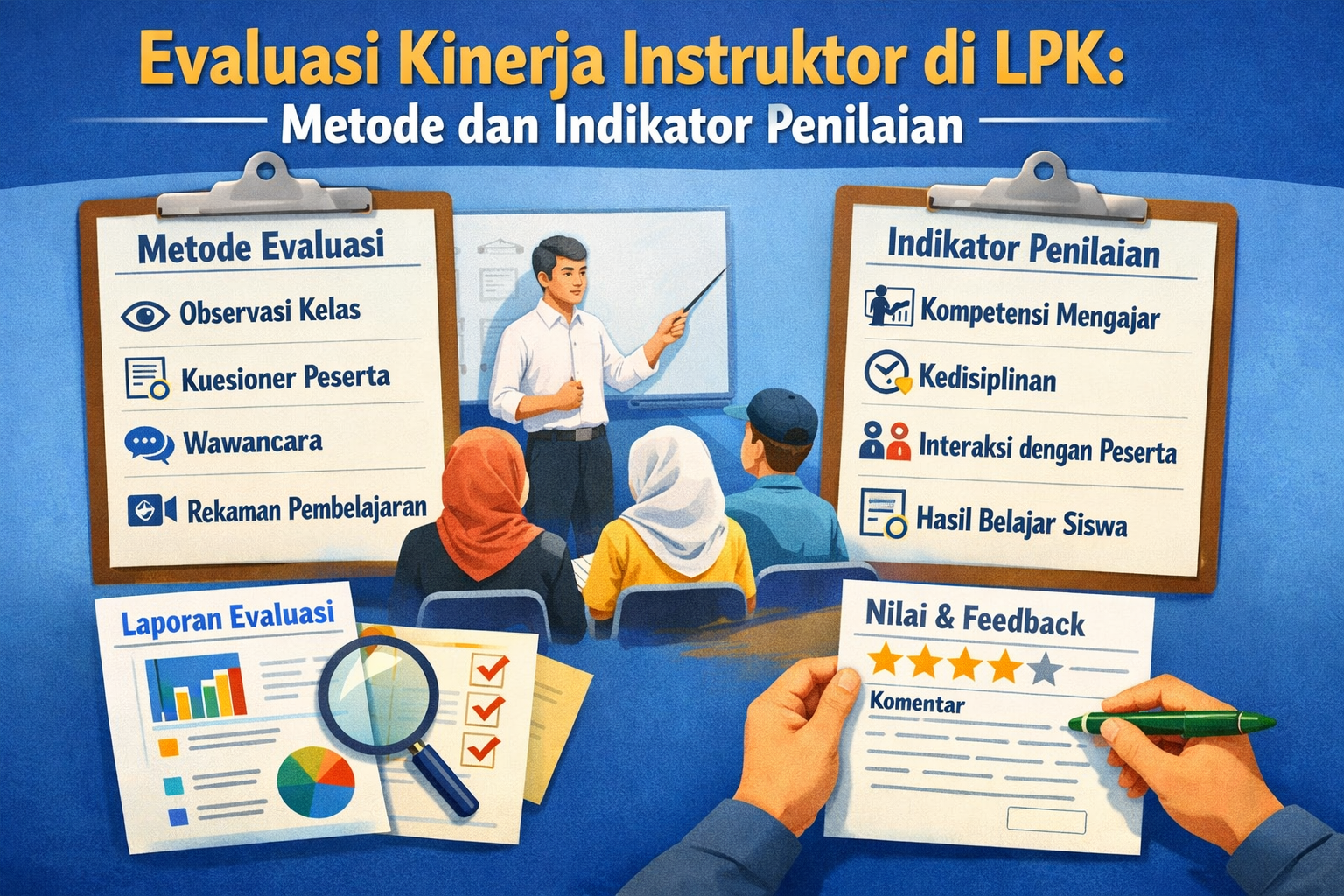Evaluasi Kinerja Instruktur di LPK: Metode dan Indikator Penilaian
