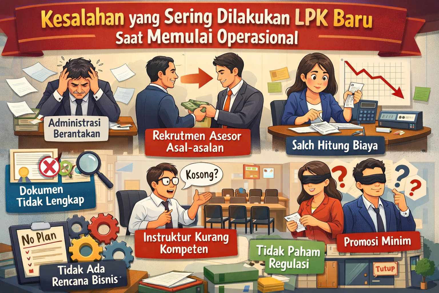 Kesalahan yang Sering Dilakukan LPK Baru Saat Memulai Operasional