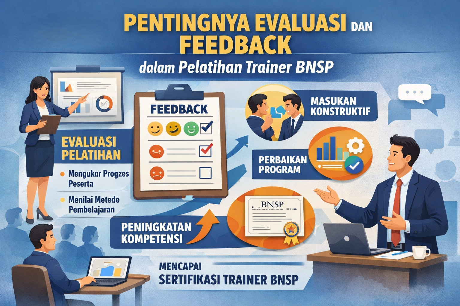Pentingnya Evaluasi dan Feedback dalam Pelatihan Trainer BNSP
