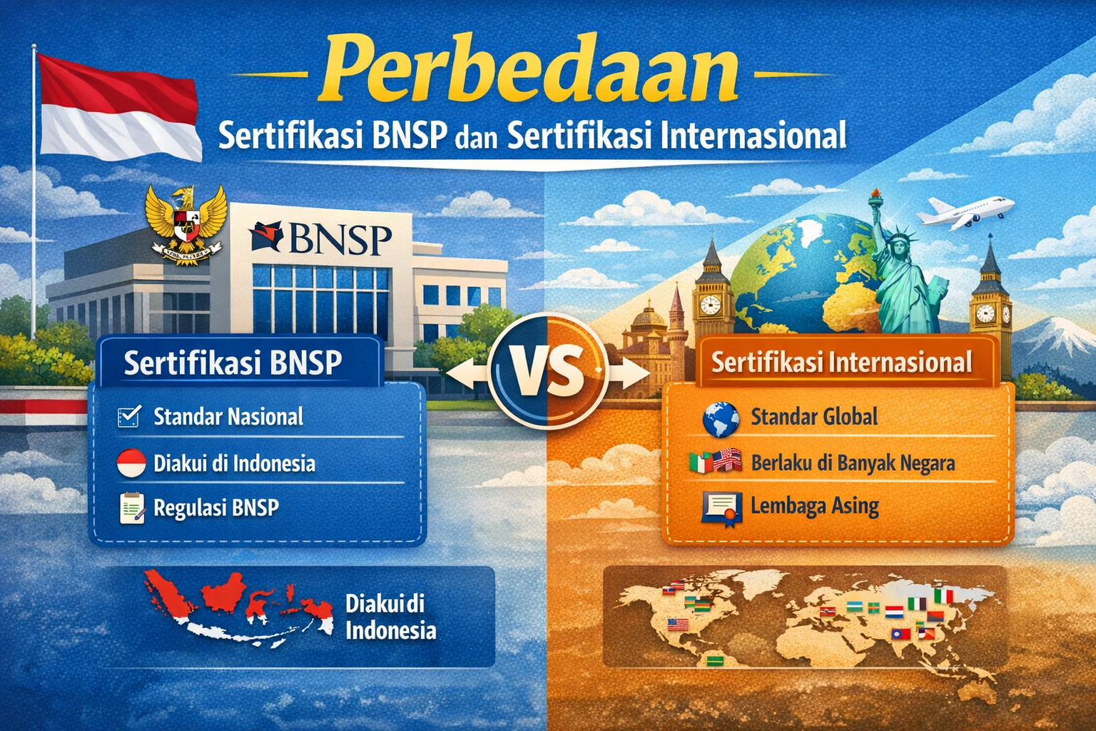 Perbedaan Sertifikasi BNSP dan Sertifikasi Internasional