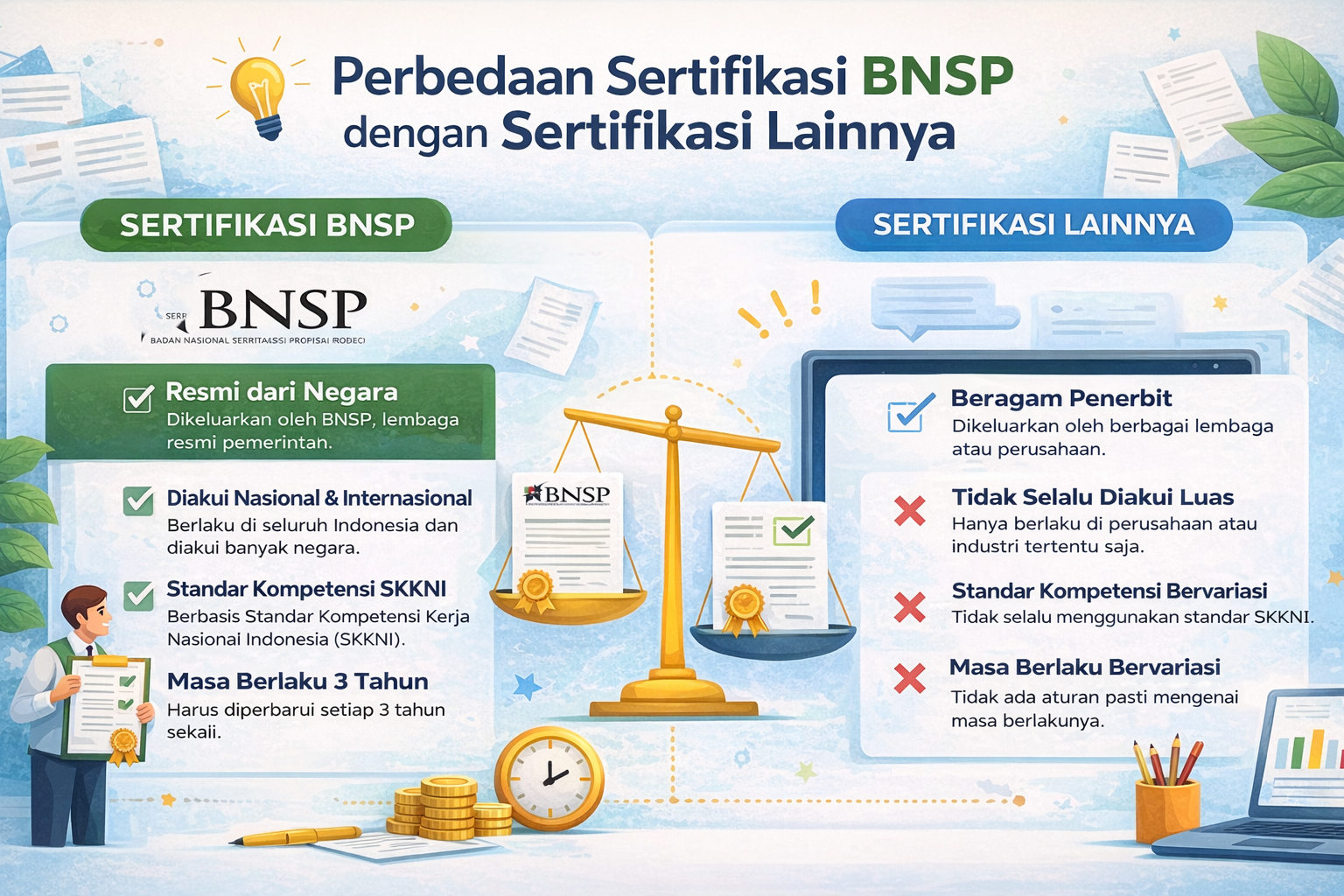 Perbedaan Sertifikasi BNSP dengan Sertifikasi Lainnya
