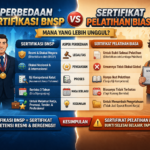 Perbedaan Sertifikasi BNSP dengan Sertifikat Pelatihan Biasa