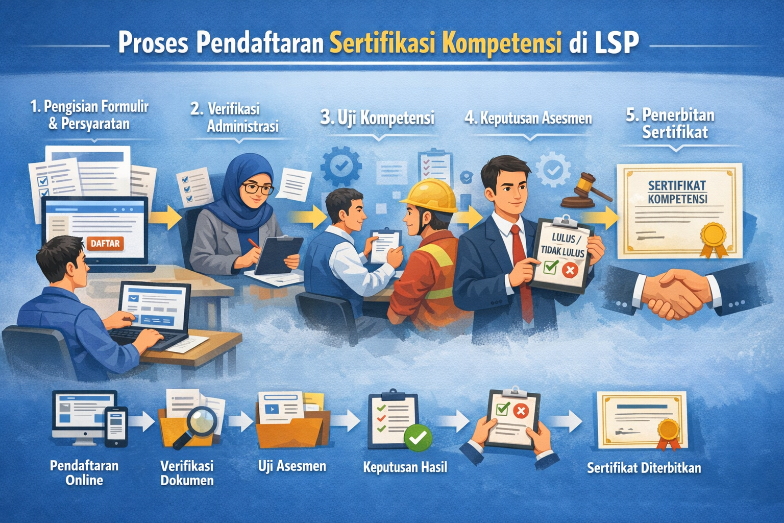 Proses Pendaftaran Sertifikasi Kompetensi di LSP