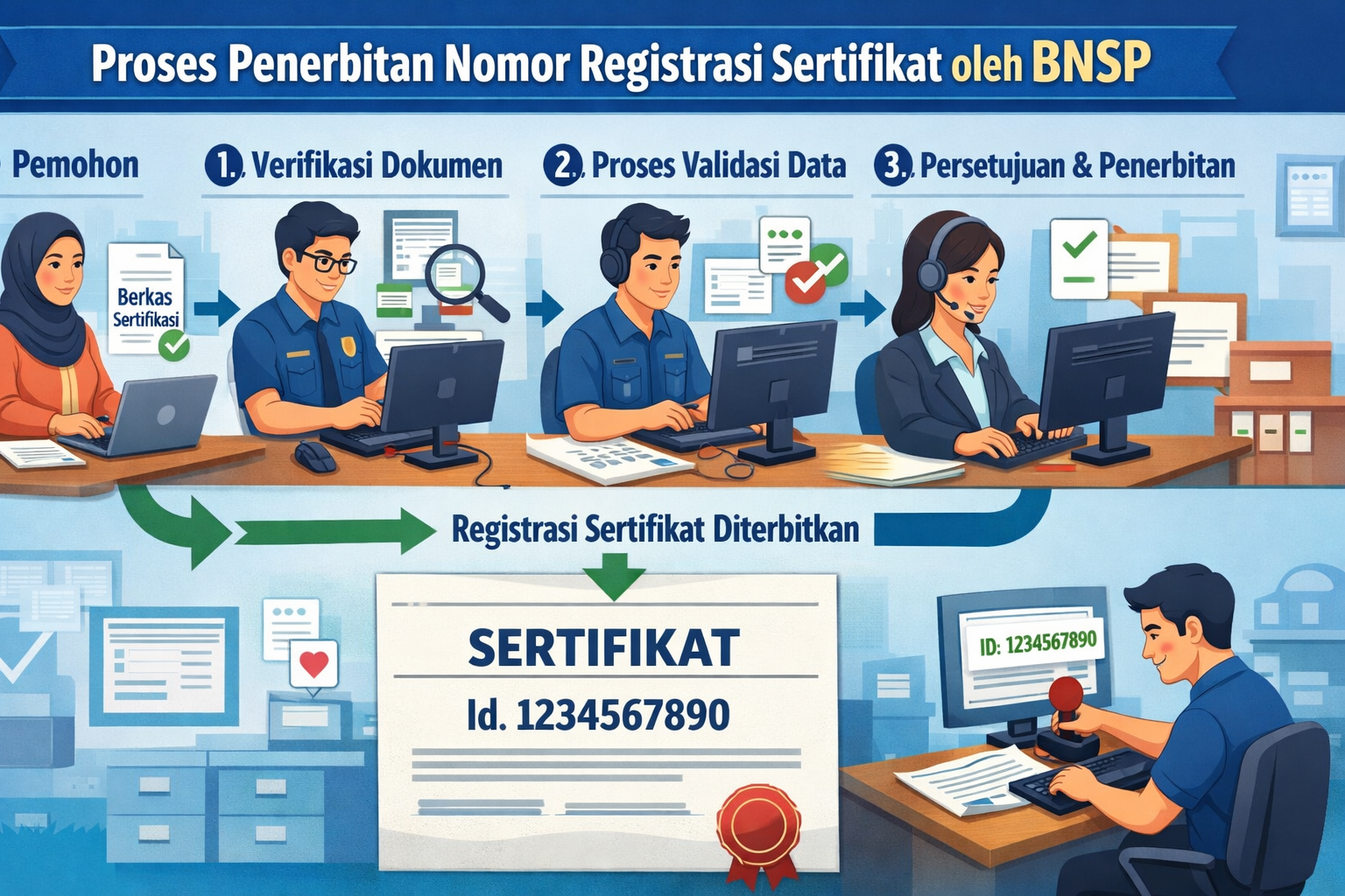 Proses Penerbitan Nomor Registrasi Sertifikat oleh BNSP