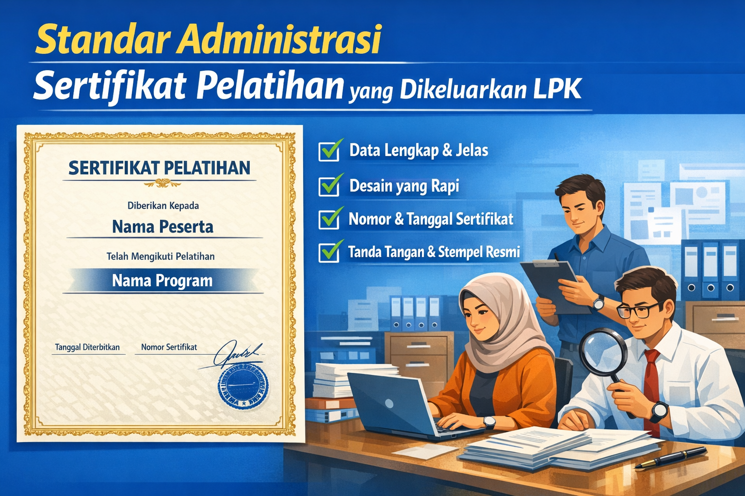 Standar Administrasi Sertifikat Pelatihan yang Dikeluarkan LPK