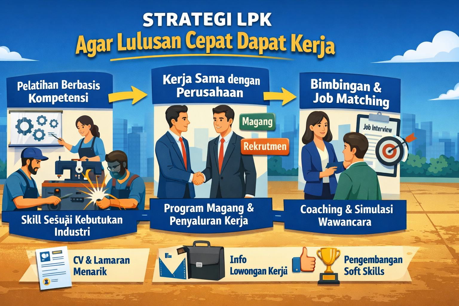 Strategi LPK Agar Lulusan Cepat Dapat Kerja