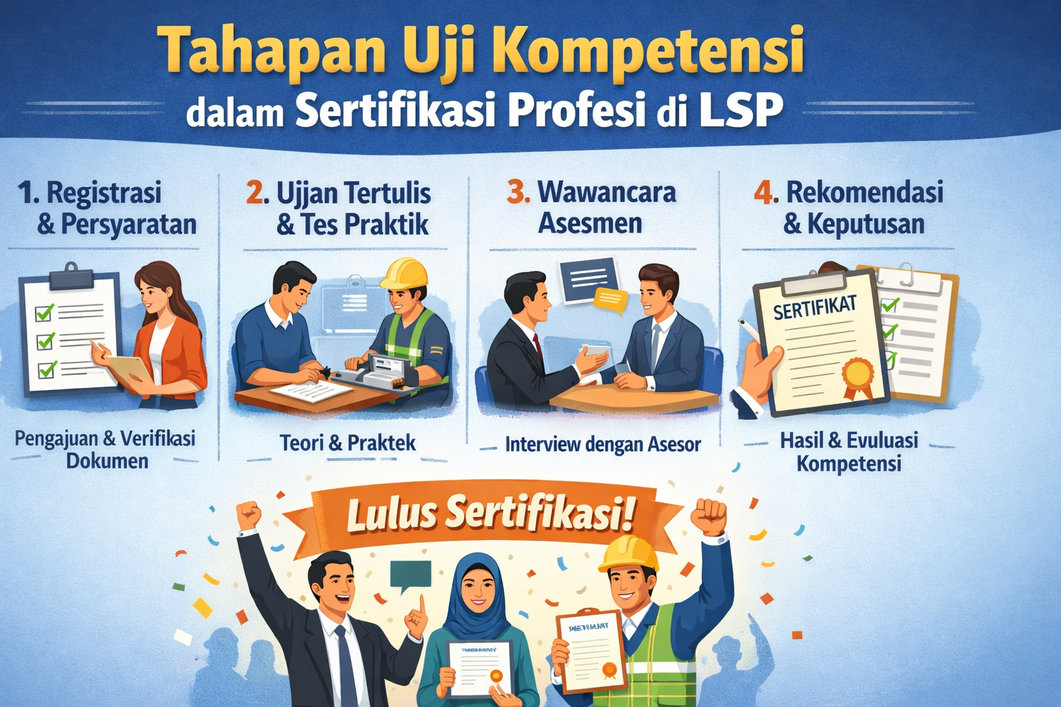 Tahapan Uji Kompetensi dalam Sertifikasi Profesi di LSP