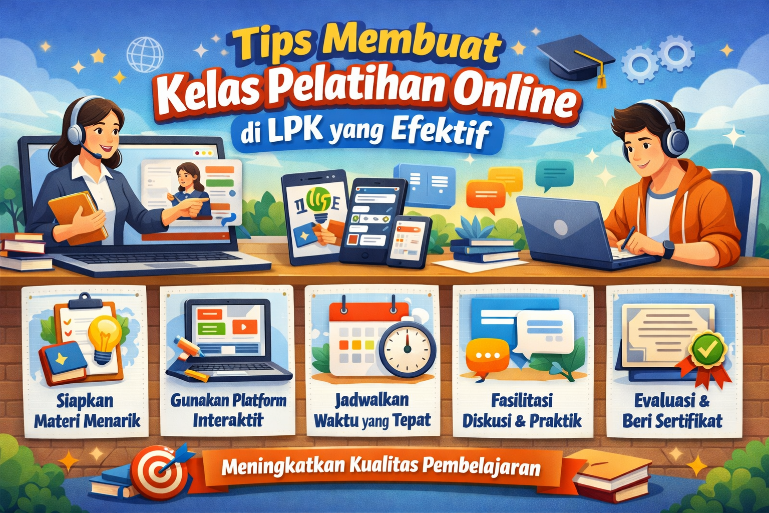 Tips Membuat Kelas Pelatihan Online di LPK yang Efektif - Konsultan Pendirian LSP dan LPK Tips Membuat Kelas Pelatihan Online di LPK yang Efektif