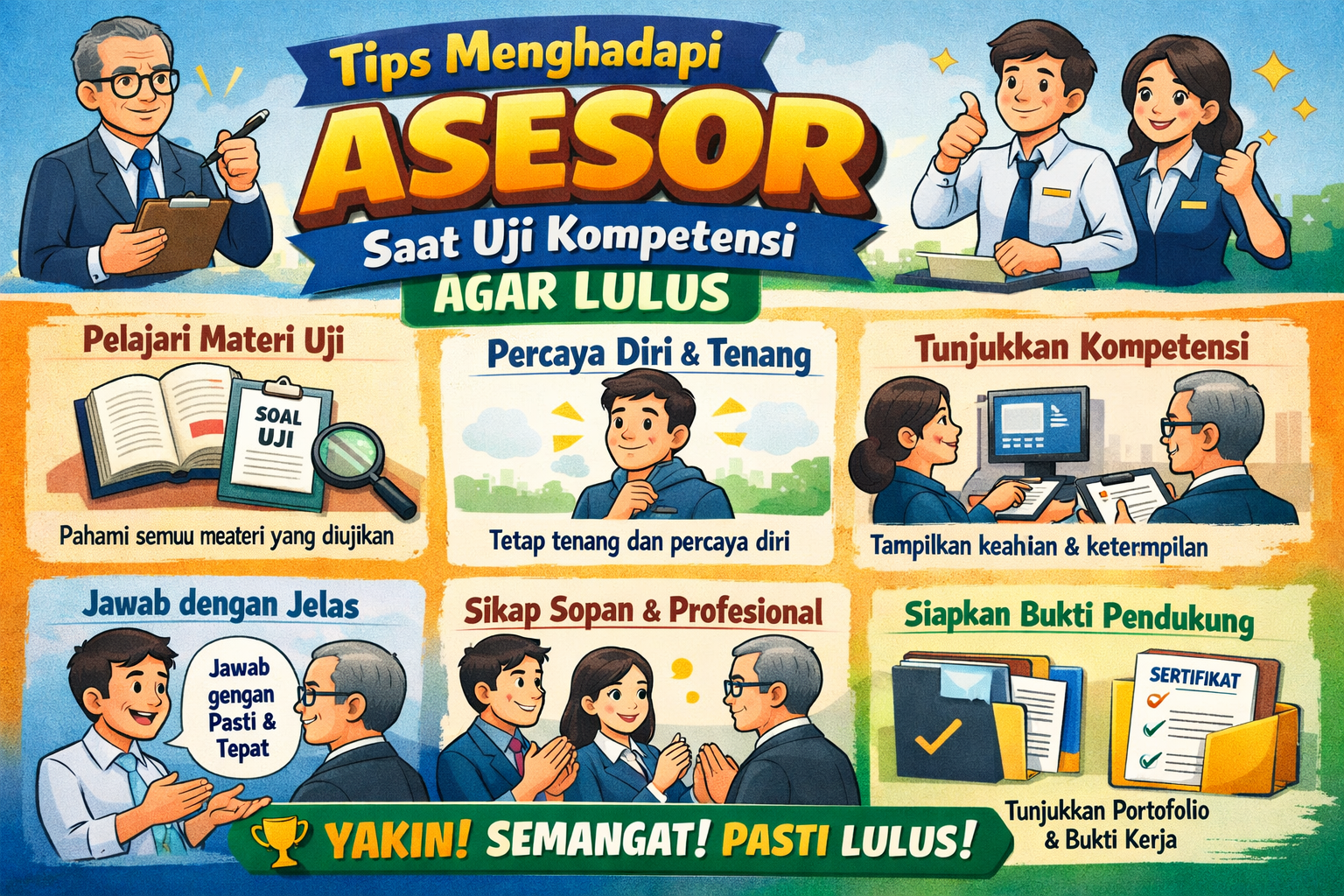 Tips Menghadapi Asesor Saat Uji Kompetensi Agar Lulus