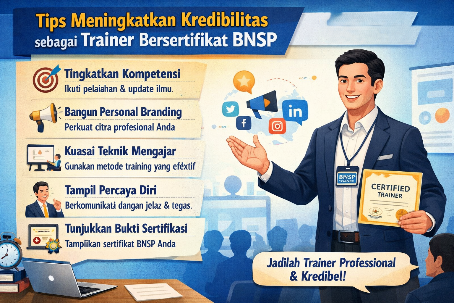 Tips Meningkatkan Kredibilitas sebagai Trainer Bersertifikat BNSP