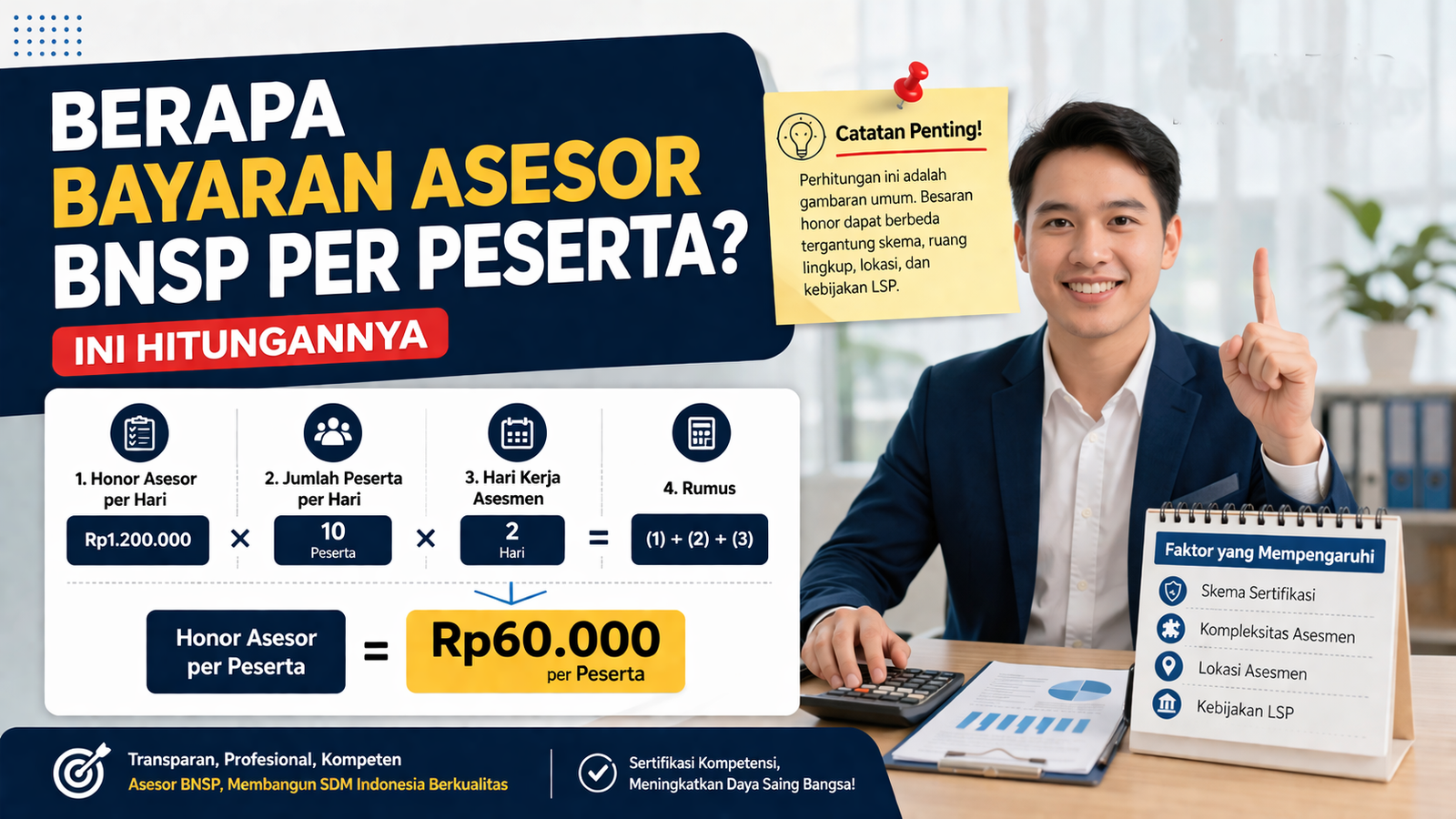 Berapa Bayaran Asesor BNSP per Peserta Ini Hitungannya