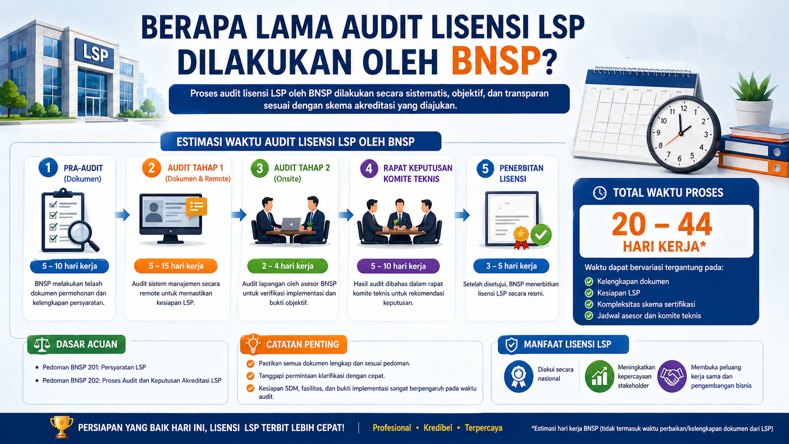 Berapa Lama Audit Lisensi LSP Dilakukan oleh BNSP?