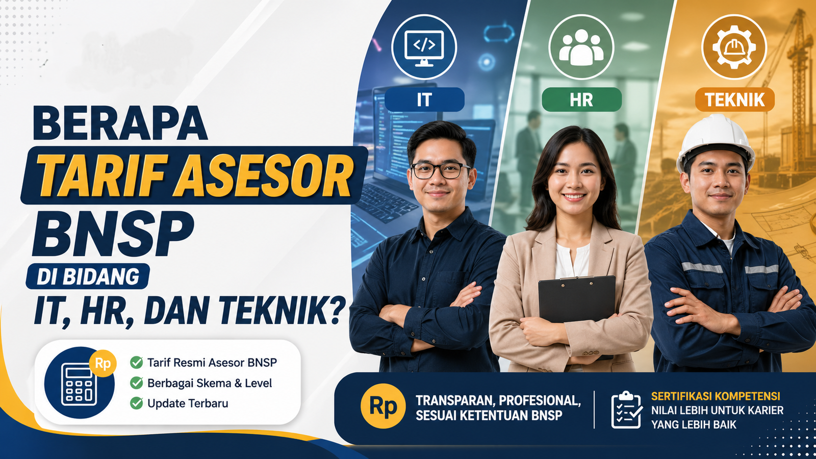 Berapa Tarif Asesor BNSP di Bidang IT HR dan Teknik