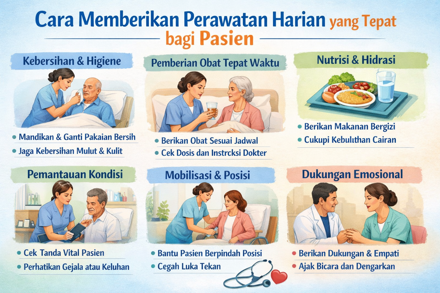 Cara Memberikan Perawatan Harian yang Tepat bagi Pasien