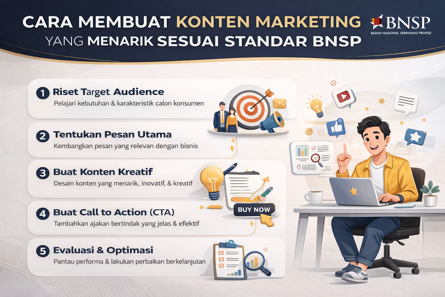 Cara Membuat Konten Marketing yang Menarik Sesuai Standar BNSP