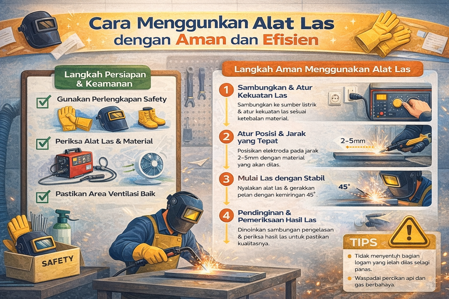 Cara Menggunakan Alat Las dengan Aman dan Efisien