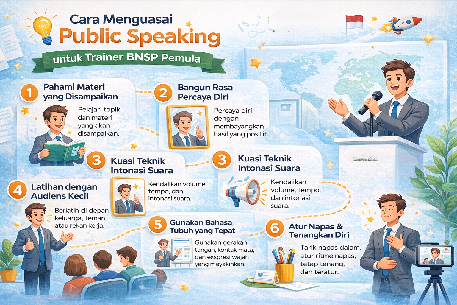 Cara Menguasai Public Speaking untuk Trainer BNSP Pemula