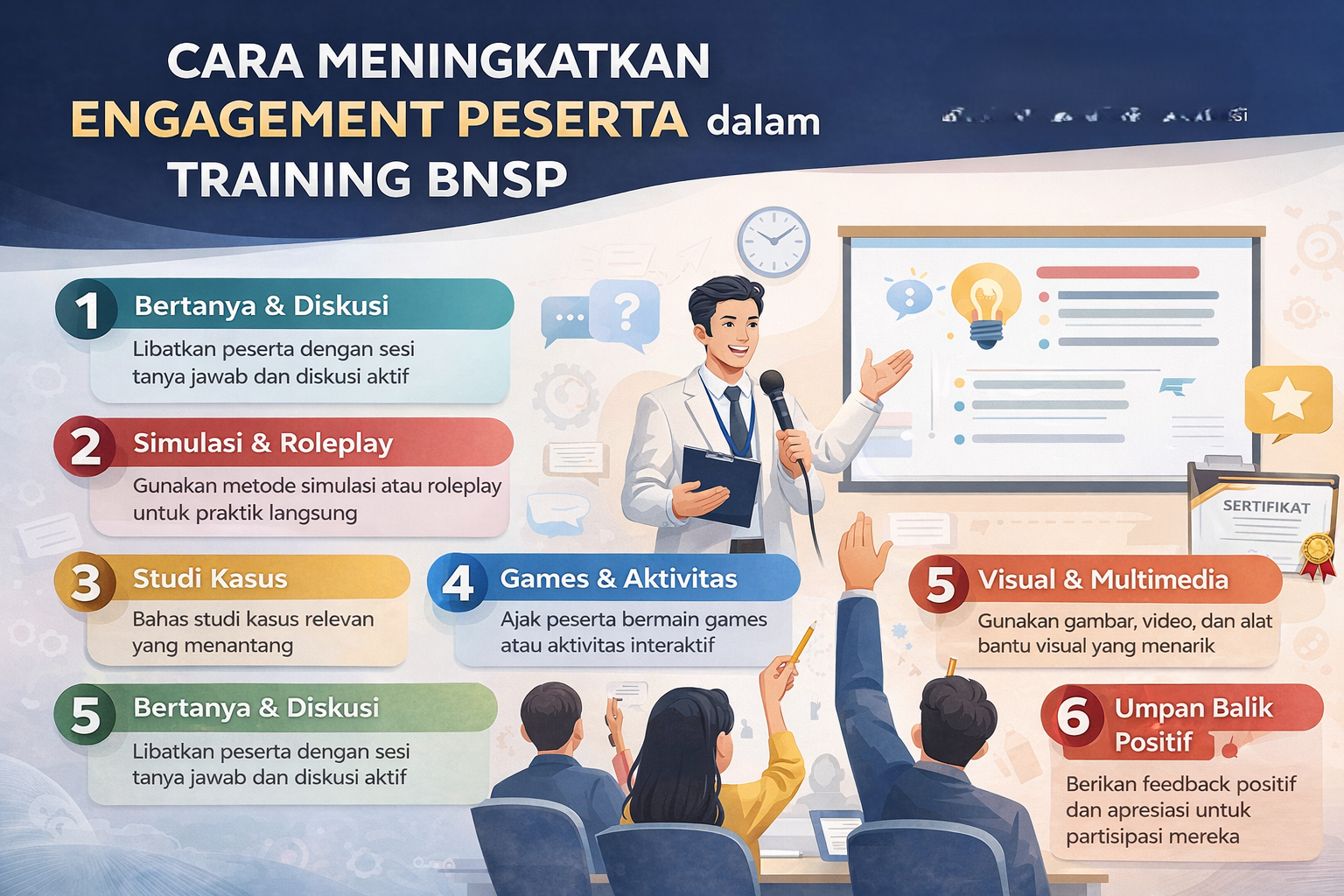 Cara Meningkatkan Engagement Peserta dalam Training BNSP