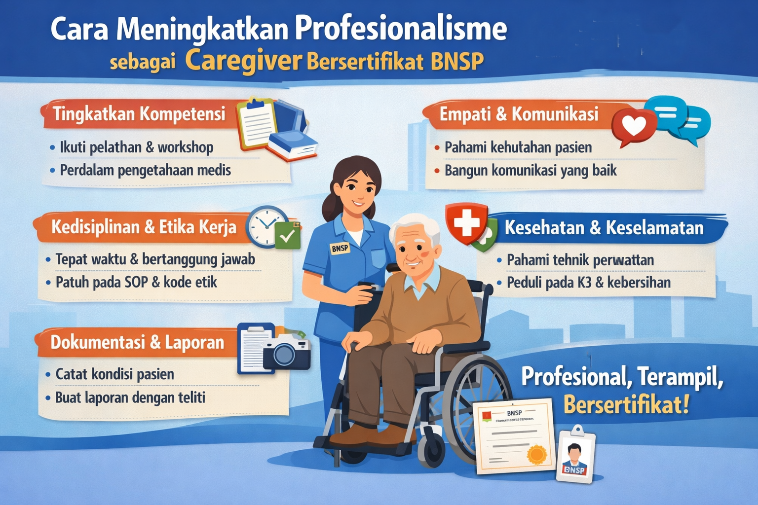 Cara Meningkatkan Profesionalisme Sebagai Caregiver Bersertifikat BNSP