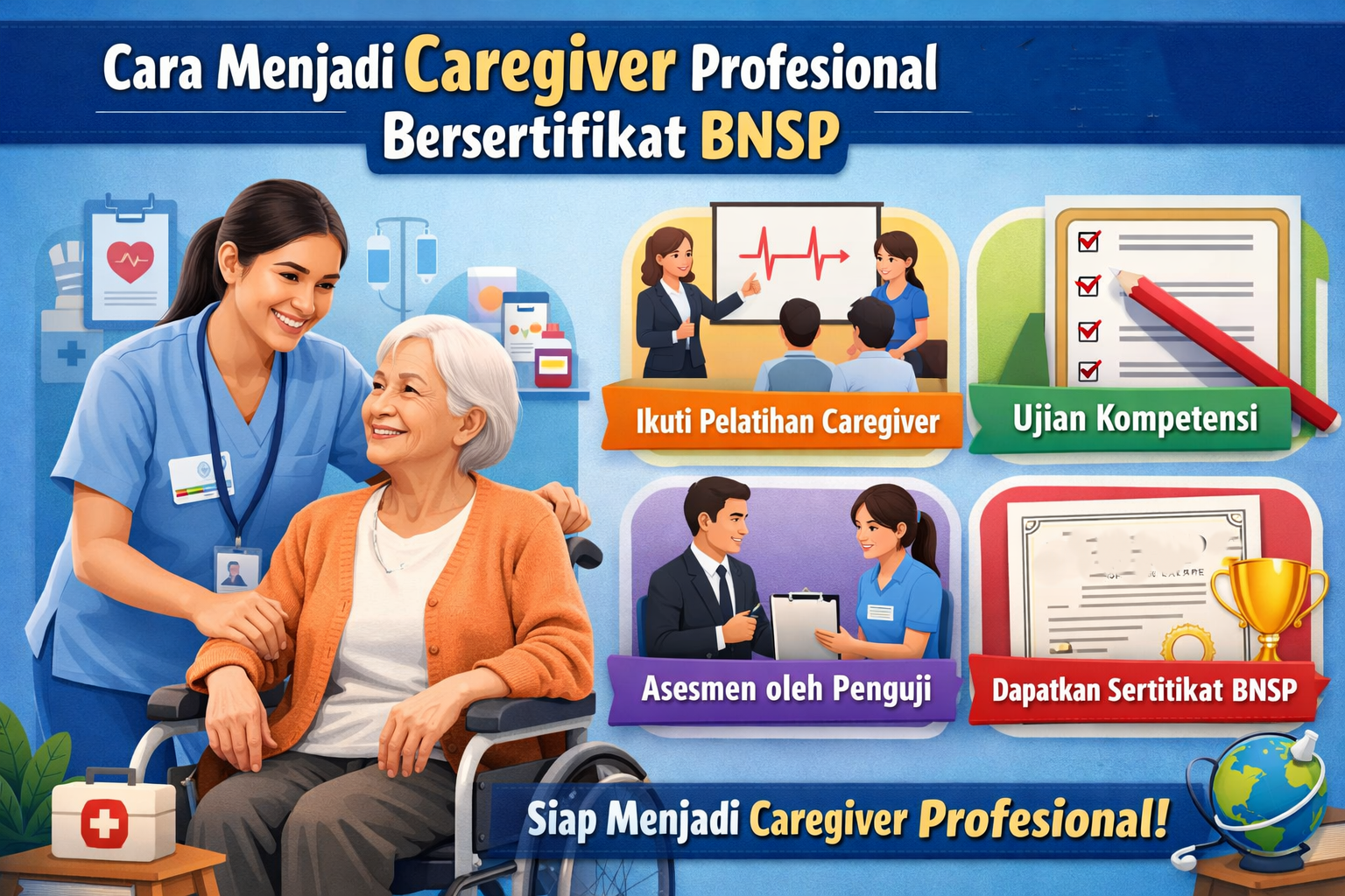 Cara Menjadi Caregiver Profesional Bersertifikat BNSP
